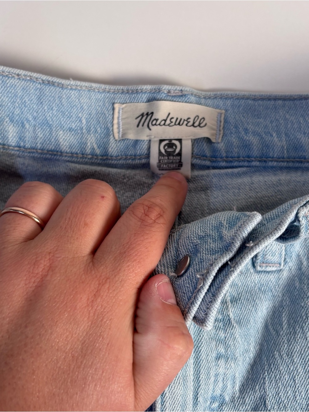 Madewell Light Blue Wide-Leg Jeans - Picture 4 of 10